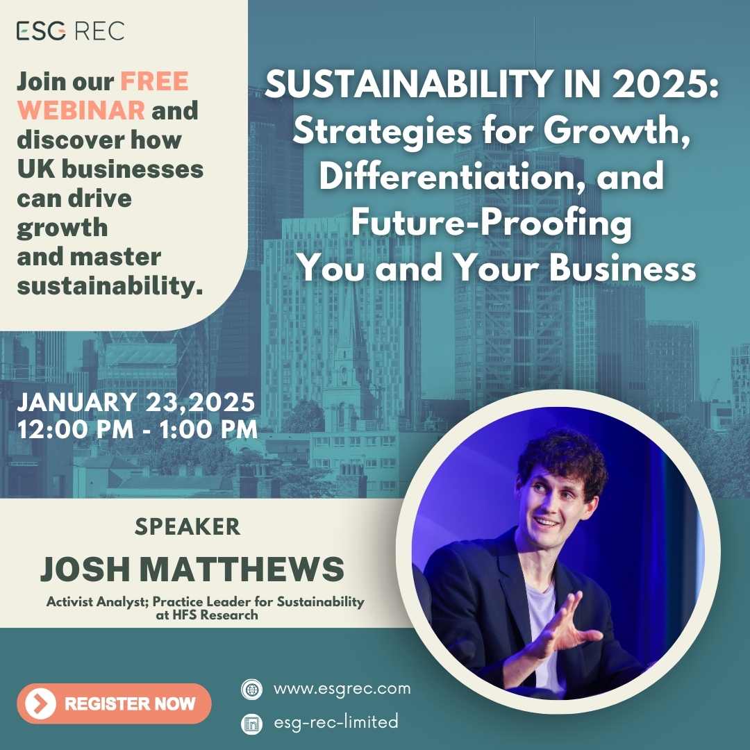 SUSTAINABILITY IN 2025: Strategies for Growth, Differentiation, and Future-Proofing You and Your Business